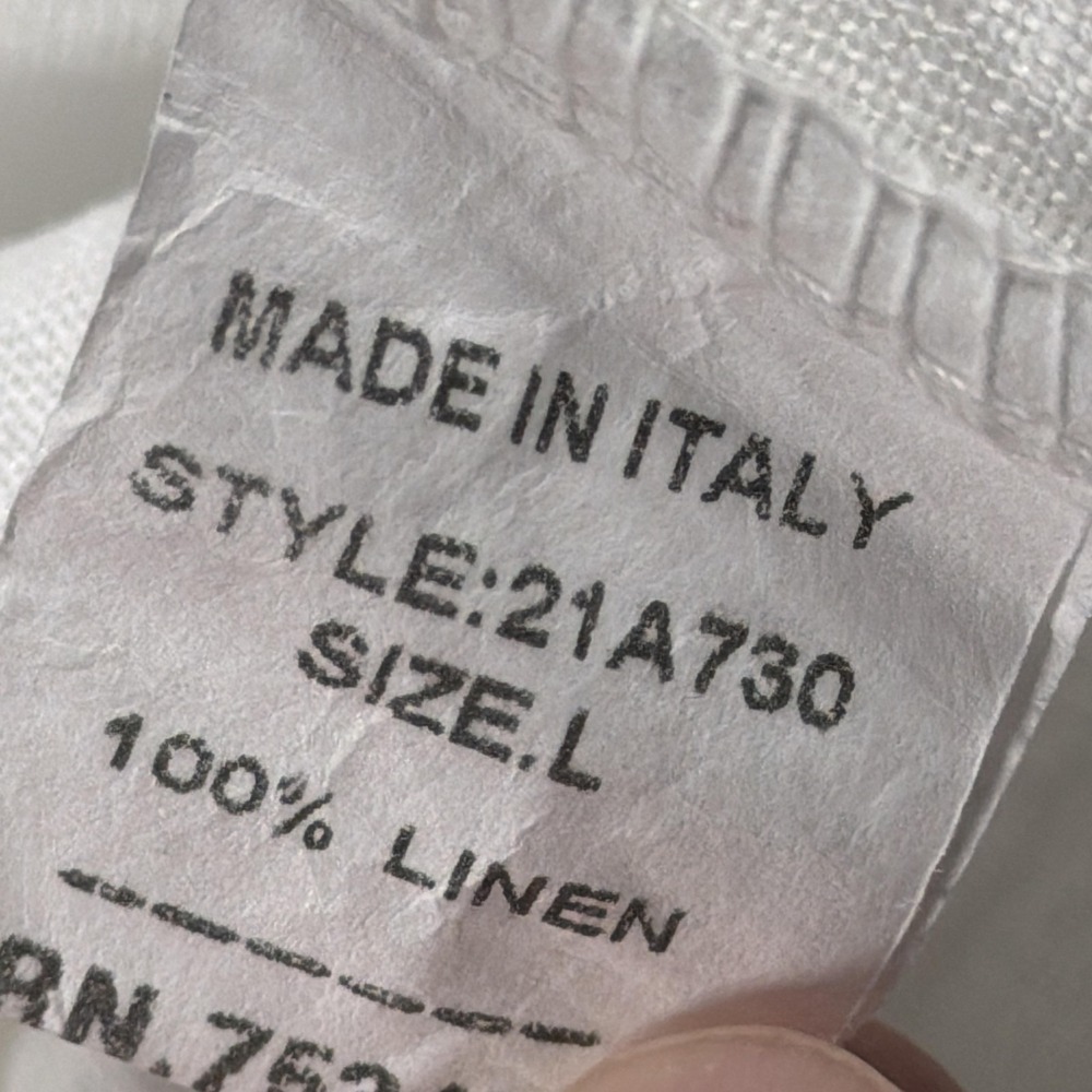 Francesca Bettini Dress Womens L White Linen Tank Sleeveless Knee Italy Summer - Picture 7 of 9